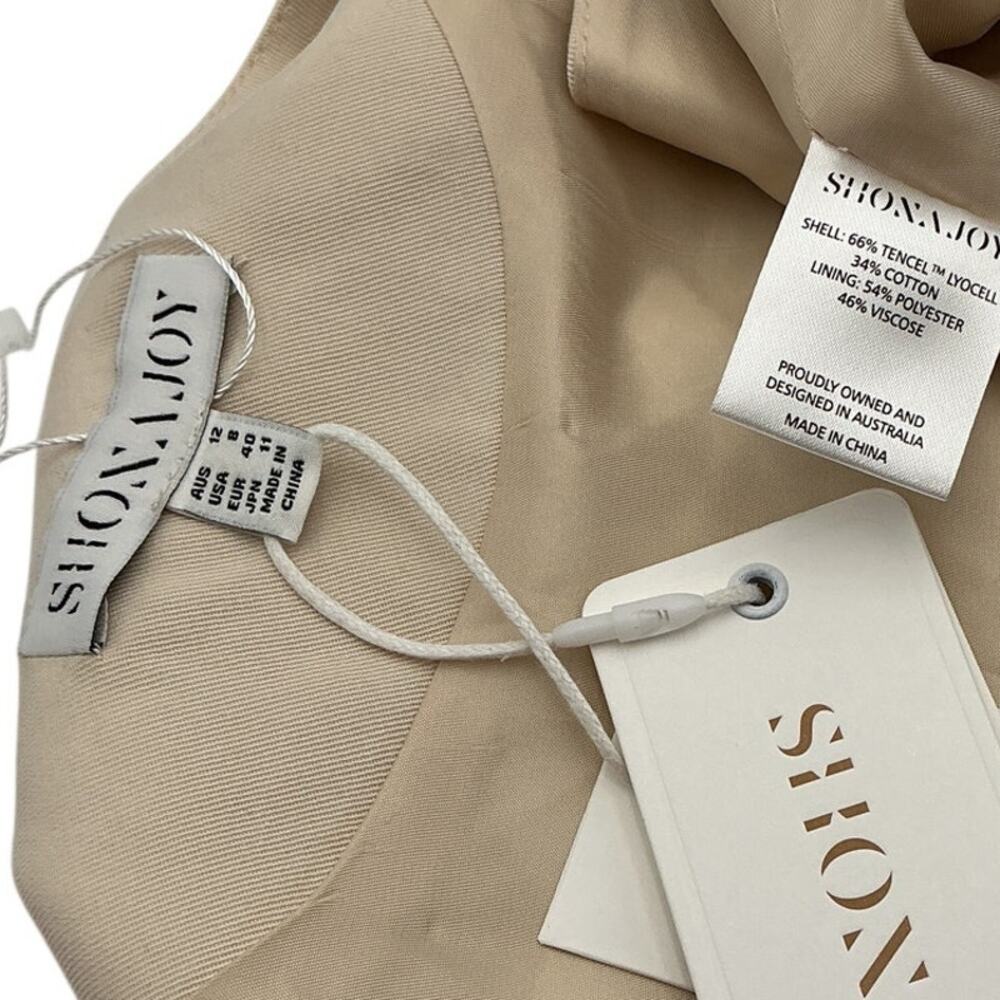Shona Joy Tailored Beige Sara Vest Size 8 - Picture 4 of 4